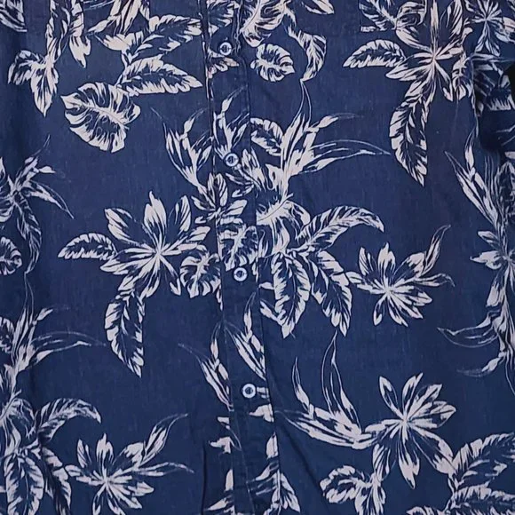 Boulder Creek Trading Company Blue Short Sleeve Floral Print Shirt Size Big 2XL - Picture 3 of 16